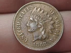 1868 Indian Head Cent Penny- LIBERTY Shows, 2 Diamonds, XF/AU Details