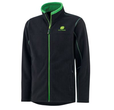 John Deere Herren Fleece Jacke Winter Outdoor Übergangs Warm Arbeits Schwarz