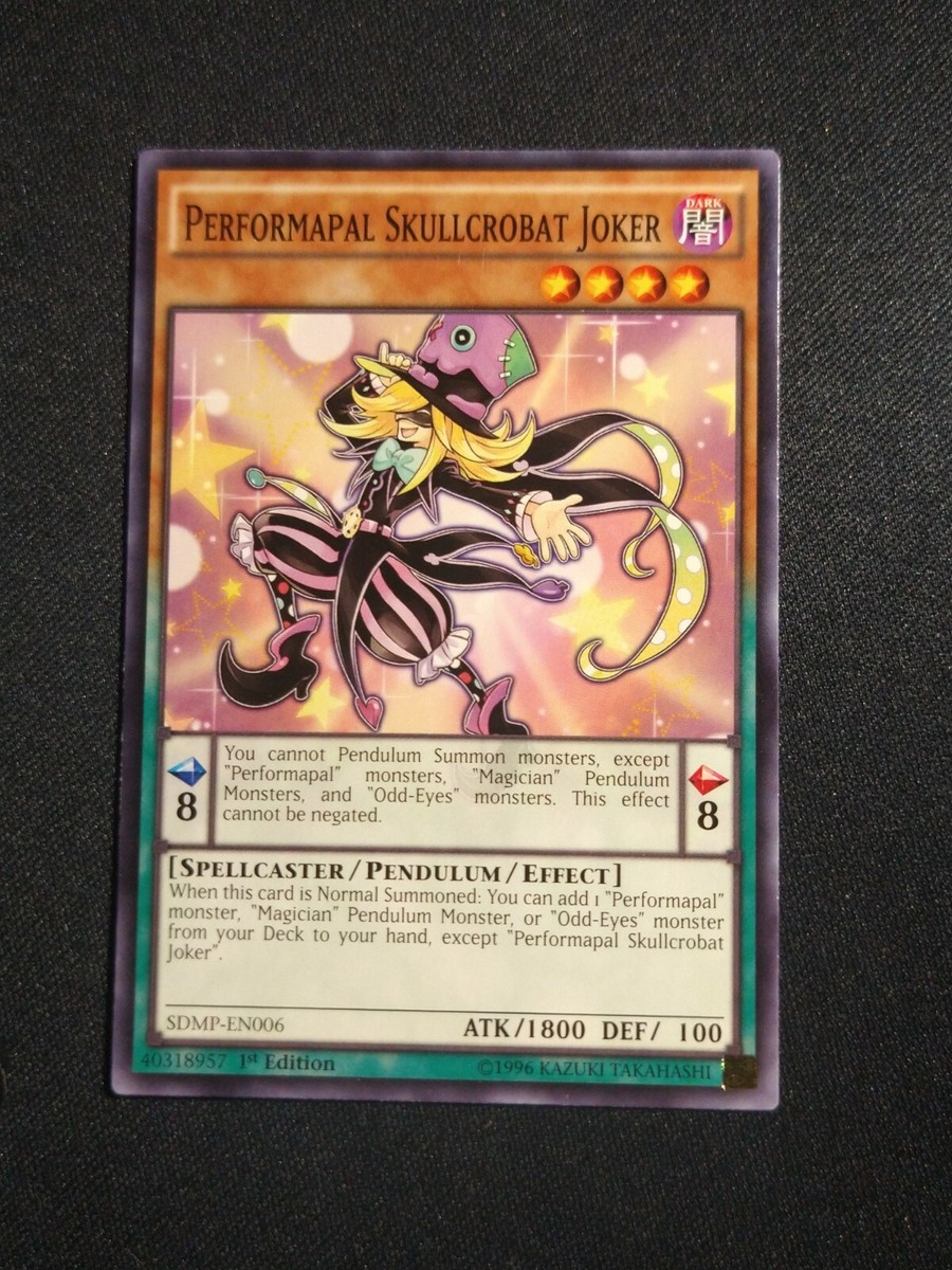 Yu-Gi-Oh! Performapal Skullcrobat Joker SDMP-EN006 1st Edition