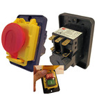 Interruttore 380V - 400 V 50 Hz tripolare con fungo di sicurezza  KJD18 KEDU