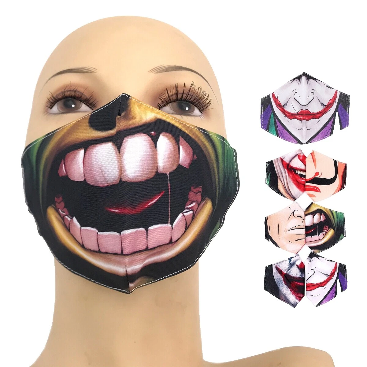 Mescla de Algodão Fantasia de Halloween de Boca Máscaras e Máscaras para os Olhos