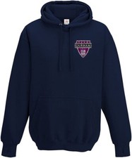 Durham University Team Durham Hooded Sweatshirt Navy Grey Black Embroidered Logo