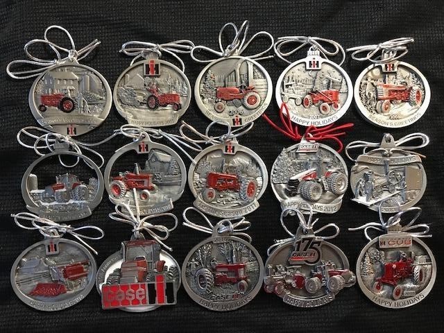 Case IH International Harvester Pewter Christmas FARMALL Ornament All Years  NEW