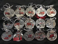 Case IH International Harvester Pewter Christmas FARMALL Ornament  All Years NEW