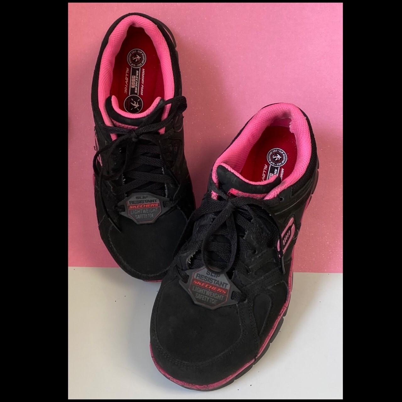 Skechers Women's Work Shoes Synergy Sandlot Alloy Toe SIZE Black