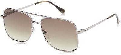 NEW Lacoste L223S 035 Grey Aviator Sunglasses with Khaki Lenses