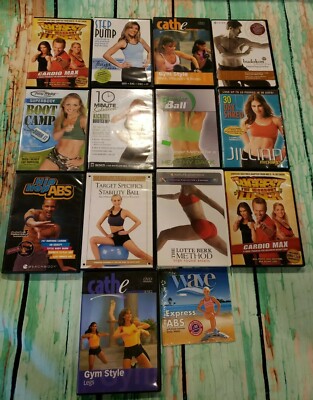 Lot Of 14 Fitness Exercise Workout DVD Hip Hop Abs Biggest Looser 