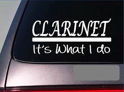 Clarinet sticker decal *E313* horn brass trumpet flute band high school bass