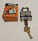 Vintage MASTER LOCK 21 Rekeyable Padlock w/ Key & Original Box - Keyed
