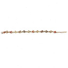 Vintage 925 Sterling Silver Tennis Bracelet with Coloured Stones 7cm