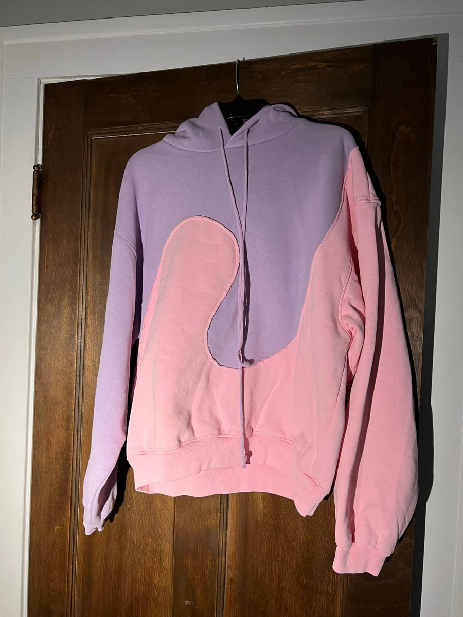 Men's Size Large ERL Two-Tone Swirl Hoodie Pink / Lavender | eBay
