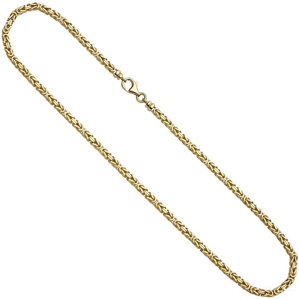 3,2Mm KöNigskette Kette Collier Aus 333 Massiv Gold Gelbgold, 42Cm, Goldkette-image
