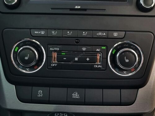Fits Skoda Yeti 2009-2017 Aluminium Ringe für Lüftungsregler Heizungsregler x2 - Picture 6 of 6