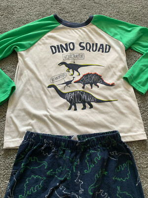 Pyjama Matalan Dinosaur Squad - Blanc - Taille 9 Ans - Garçon - Très Bon état