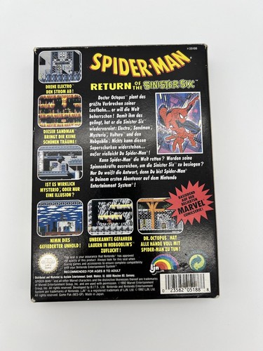 ‼️NINTENDO NES SPIEL SPIDERMAN RETURN OF THE SINISTER SIX OVP... - Bild 6 von 15