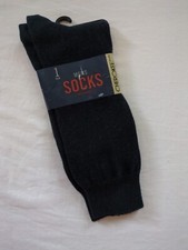 Vintage 2001 Mens 10-13 Cherokee Cotton Blend Navy Blue Socks NEW NOS One Pair