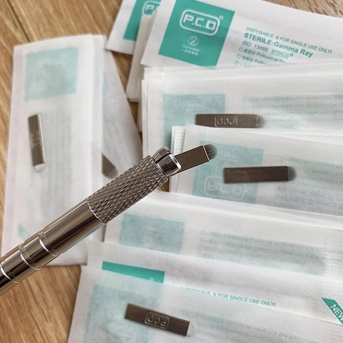 Hoja de microblading maquillaje permanente labios para bordar tatuaje manual - Imagen 4 de 11