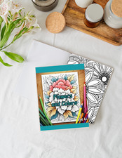 Flowers and Colors Adult Coloring Book. Stress relief and Art Therapy
