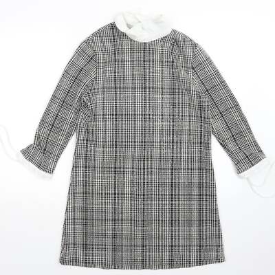 Primark Womens Check Polyester Blend Jumper Dress Size 10