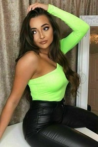 neon top one shoulder