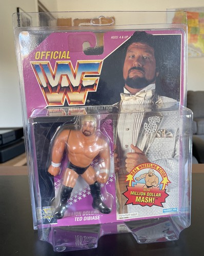 WWF Hasbro MILLION DOLLAR MAN Purple Card With Rin...