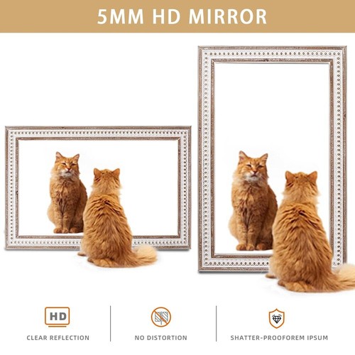 Rectangle Mirror Wooden Bathroom Mirrors - 36x24'' Boho 36"L x 24.2"W Style 1 - Picture 3 of 4