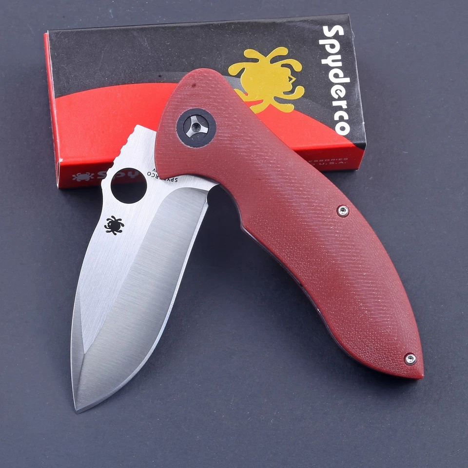 Faca de bolso interna resistente grossa cabo G10 lâmina de lança flipper rolamento vermelho - Imagem 3 de 4