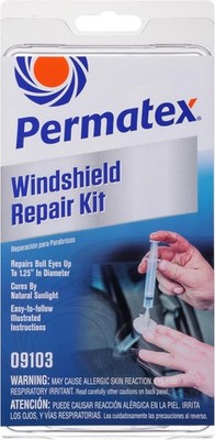 Permatex 09103 Automotive Windshield Repair Kit For Chipped And Cracked Clear 