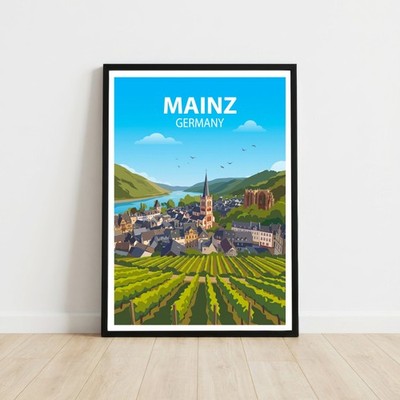 Mainz Deutschland Reise Poster Wandbild Kunstdruck Urlaub Geschenk