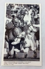 NFL 1992 SF Examiner 49ers Wire Photo-49er John Johnson; Eagles Vai Sikahema
