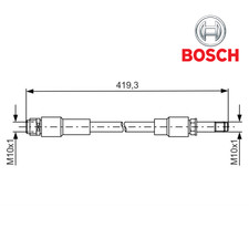 Image of Brake Hose BOSCH 1 987 481 674 For MERCEDES-BENZ