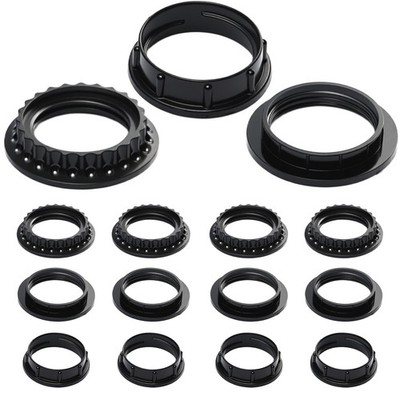 15 PCS Lamp Shade Socket Rings, Aluminum & Bakelite Heat-Resistant Collars fo...