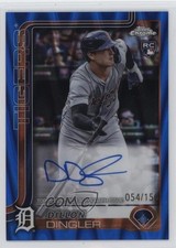 2025 Topps Chrome Rookie Blue RayWave Refractor 54/150 Dillon Dingler Auto 00k7