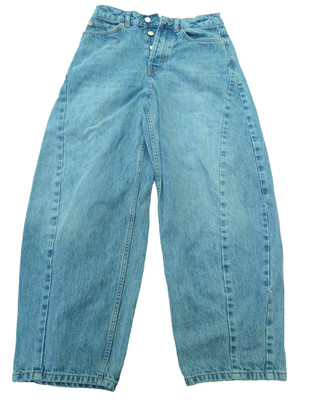 Topman Barrel Jeans Womens 28/32 Blue Denim Button Fly 5 Pockets