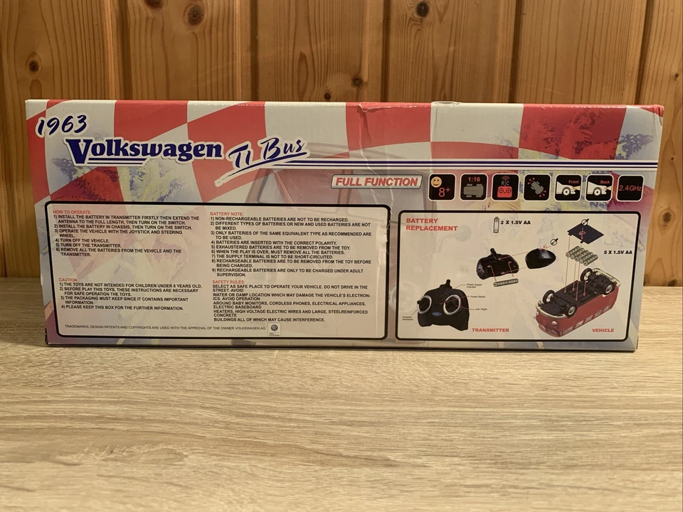 Modellauto - Volkswagen T1 Bus 1963 - Jamara/Welly - 1:16 - mit Fernsteuerung - Bild 3 von 4