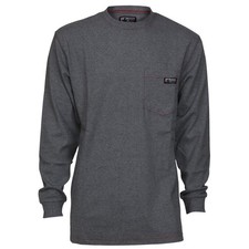 MCR SAFETY LST1GXL FR Long Sleeve Shirt,10.6 cal/sq cm,Gray 781GX8