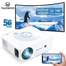 VANKYO Full HD 1080P Home theater Projector 5G WiFi 4k Video LCD Movie Cinema US