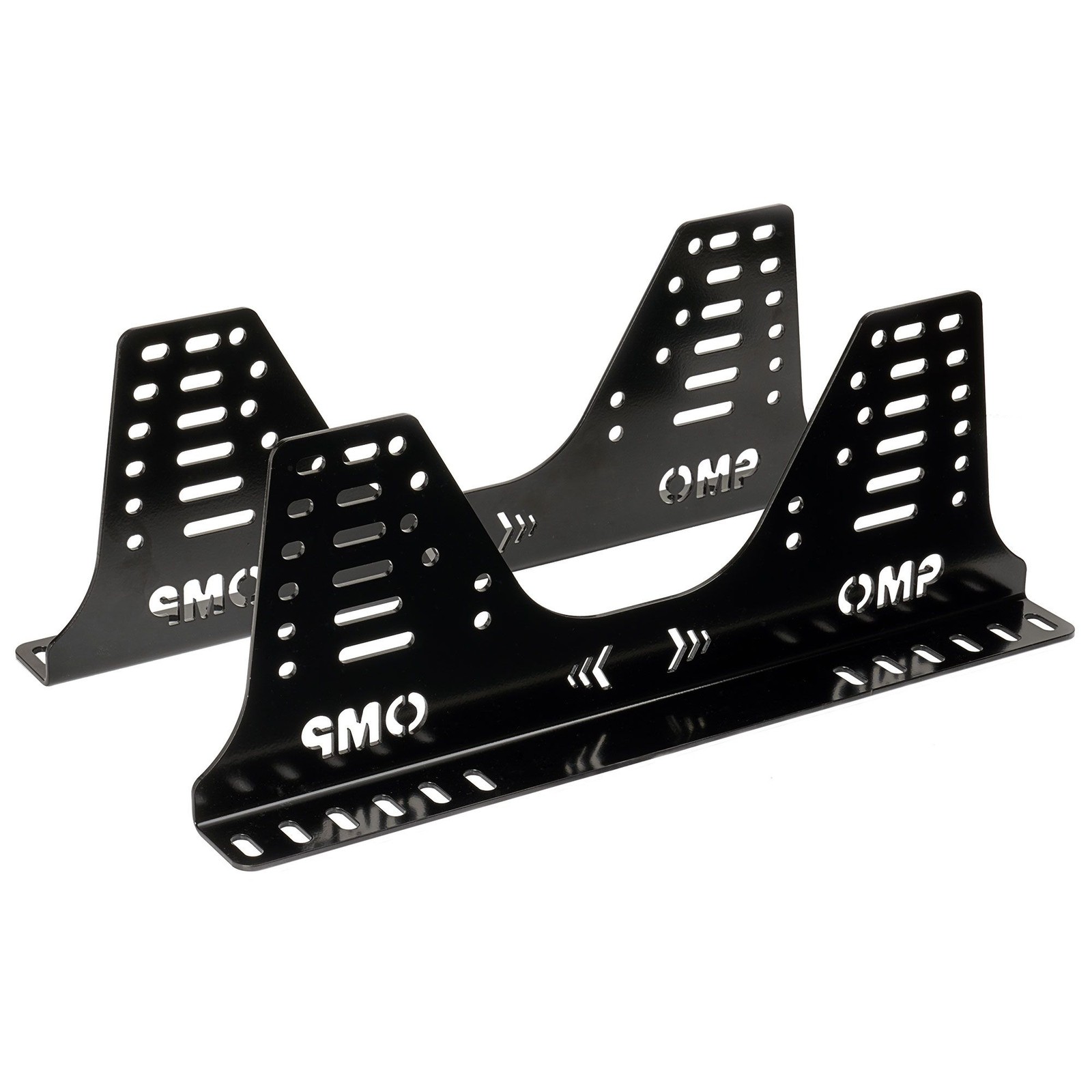 HC/923 OMP Race Seat Side Mount Brackets FIA Steel Low Model 495mm Length Black - Image 2