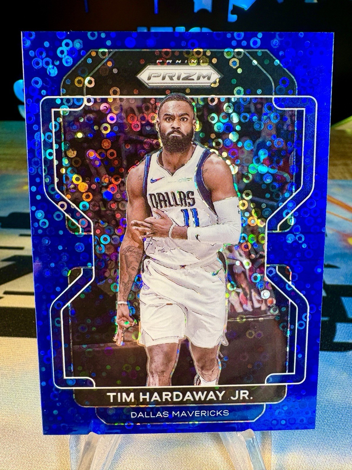 2021-22 Tim Hardaway Jr. Panini Prizm Blue Fast Break Prizm /150 #70 Mavericks