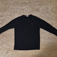 US Polo Assn. Herren Pullover L Schwarz Rundh...