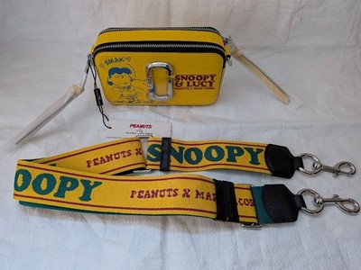 PEANUTS x MARC JACOBS Gelb PU Leder Schultertasche Snoopy Lucy Design