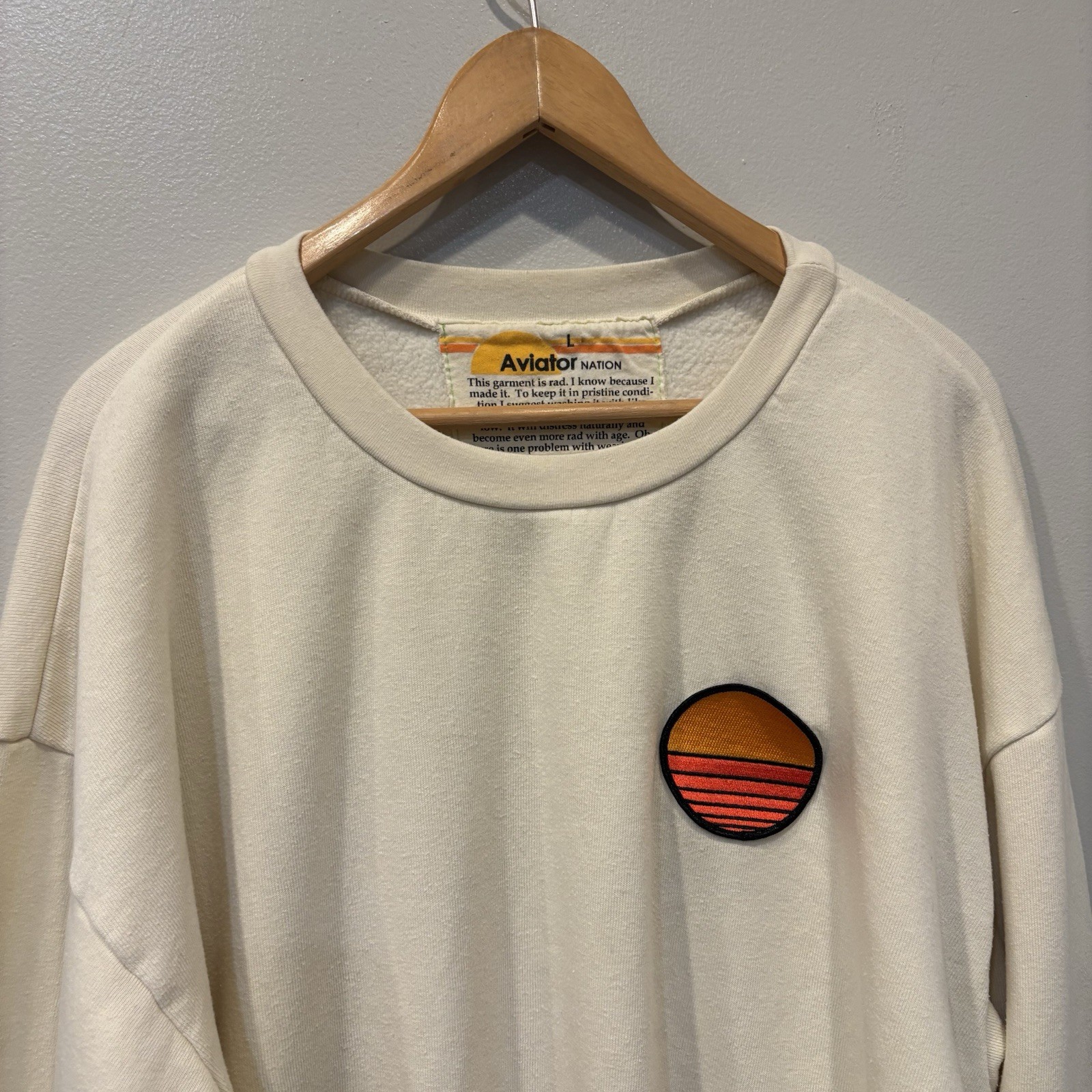 Aviator Nation Sunset Patch Oversized Relaxed Swe… - image 5