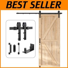 Industrial Style Sliding Barn Door Kit - 6.6 FT Single Set