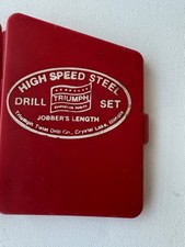 Vintage Triumph USA Drill Bits Set 13pcs Jobber's Length