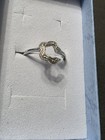 Estate  - Silver Tone - C Shape - Fashion Ring - White Stones - Item 510 — photo 3
