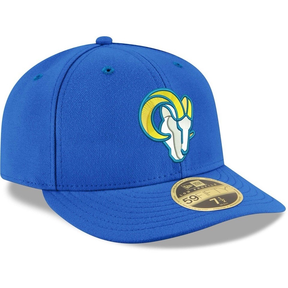 New Era 59FIFTY Los Angeles Rams Low Profile Mens Fitted Blue Hat Cap ...