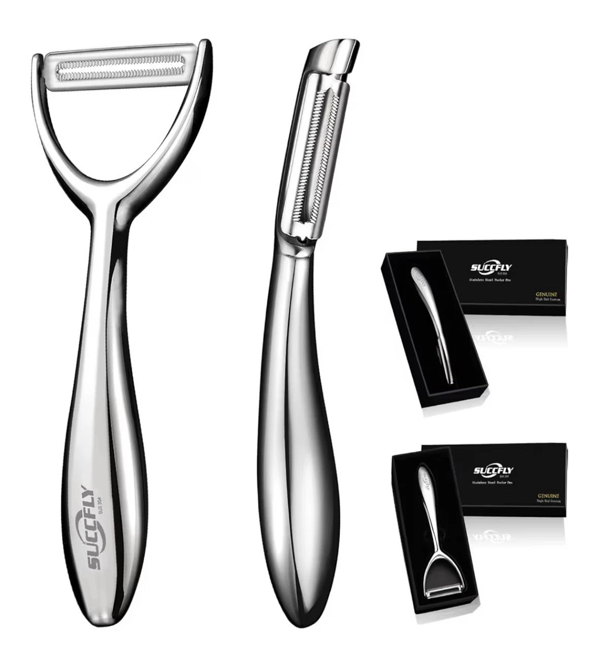 Vegetable Peeler Stainless Steel，Ultra Sharp Potato Peelers for Kitchen, SUS 304
Opens in a new wind