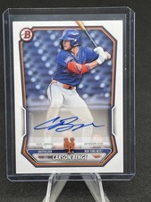 Carson Benge Auto RC 2026 Bowman Paper Prospect #BPA-CBE Mets