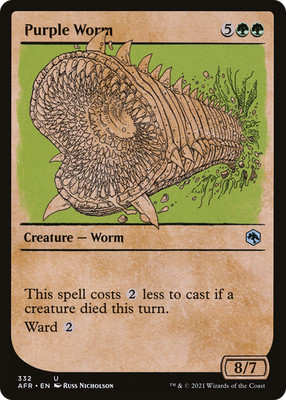 Purple Worm (Showcase) #332 (LP) Forgotten Realms AFR Magic MTG