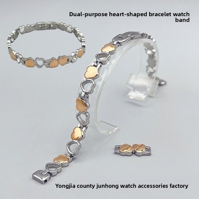 Solid Stainless Steel Watch Straps Womens Metal Bracelet Replacement Band 8 10mm